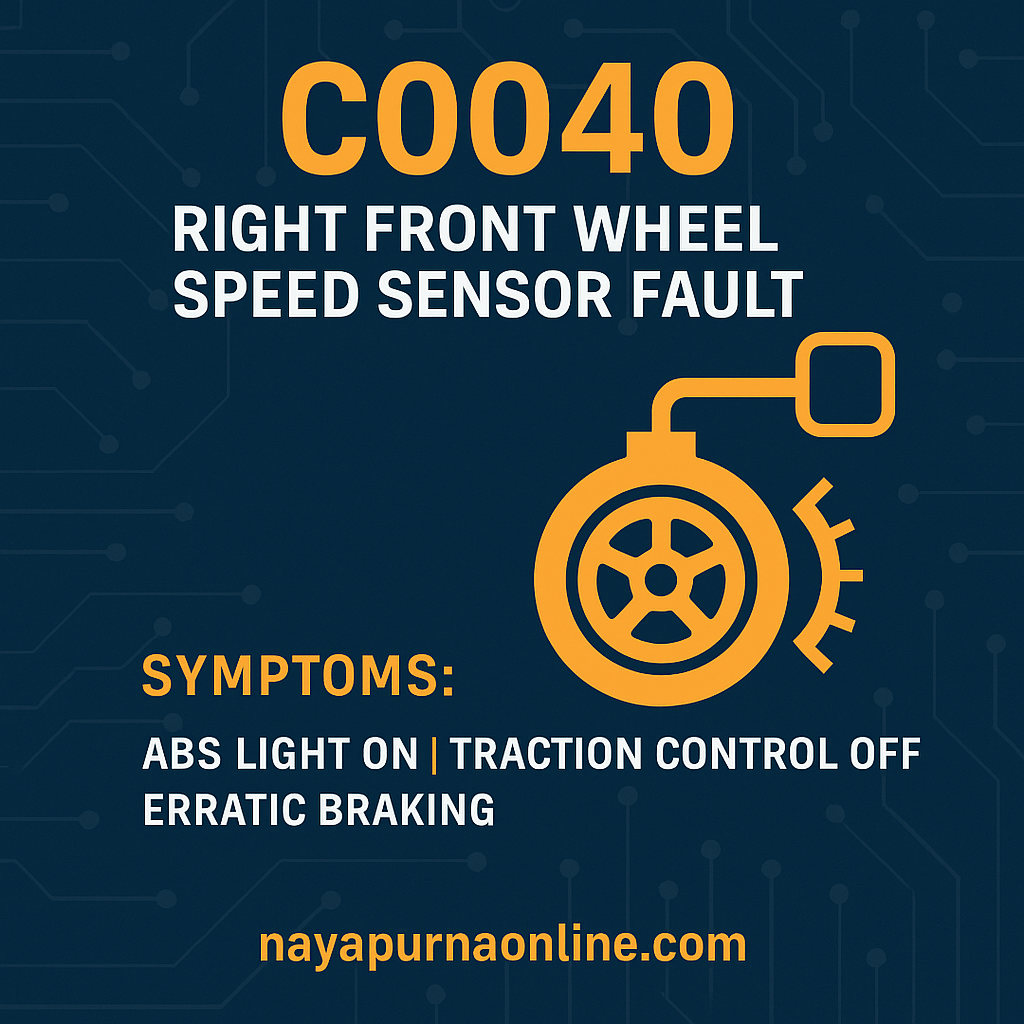 DTC C0040: Right Front Wheel Speed Sensor Malfunction – Causes & Solutions