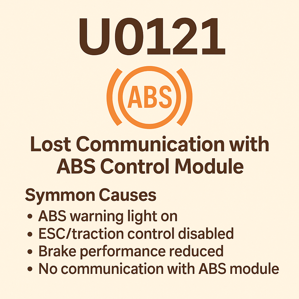 U0121 – Lost Communication with ABS Control Module: Symptoms, Causes & Fix