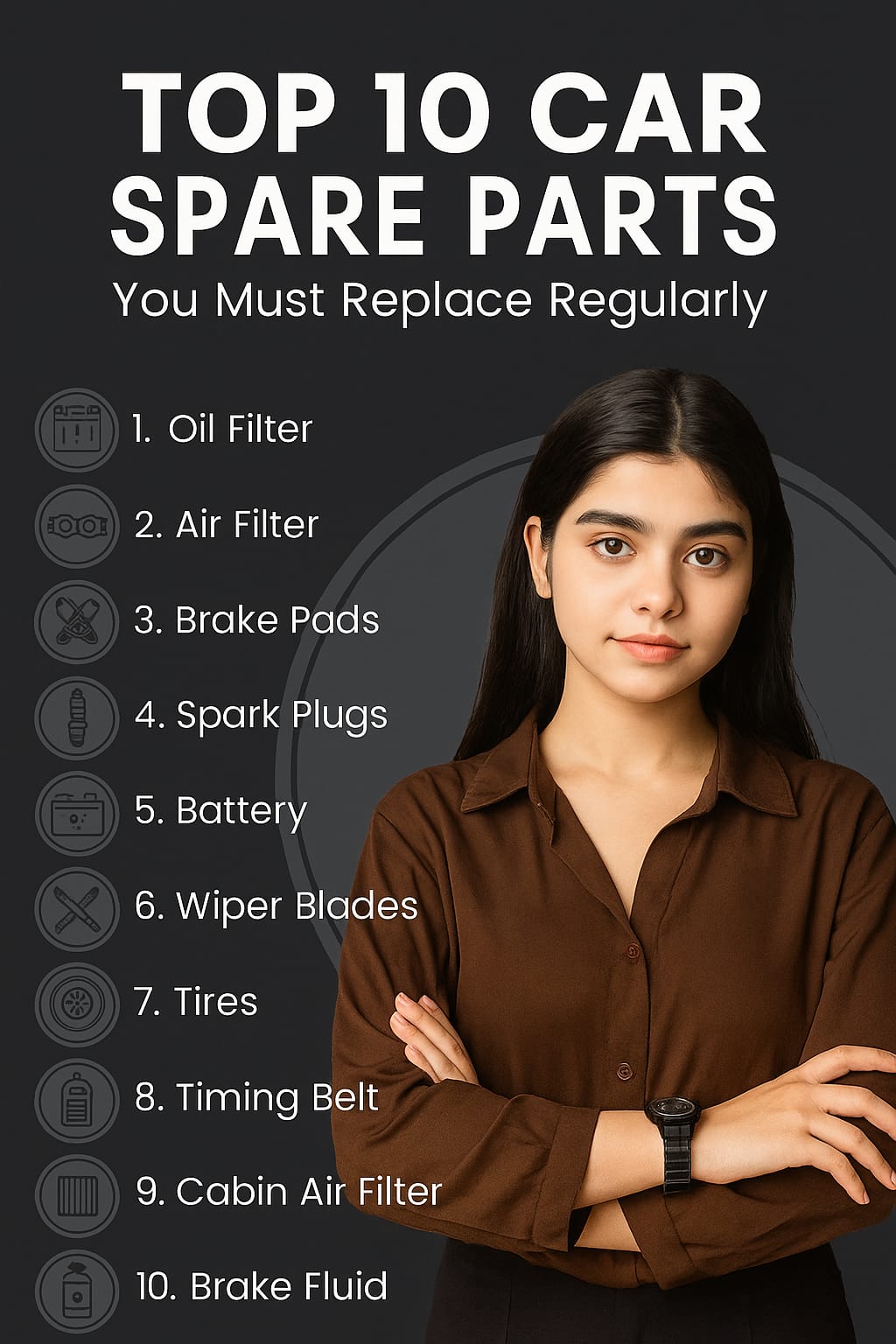 Top 10 Car Spare Parts to Replace Regularly