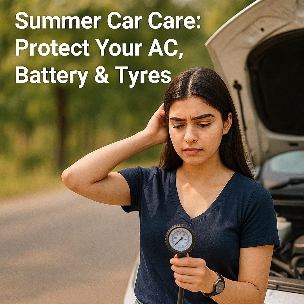 Summer Car Care – How to Protect Your AC, Battery & Tyres in Indian Heat