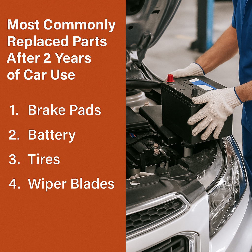 Most Commonly Replaced Parts After 2 Years of Car Use