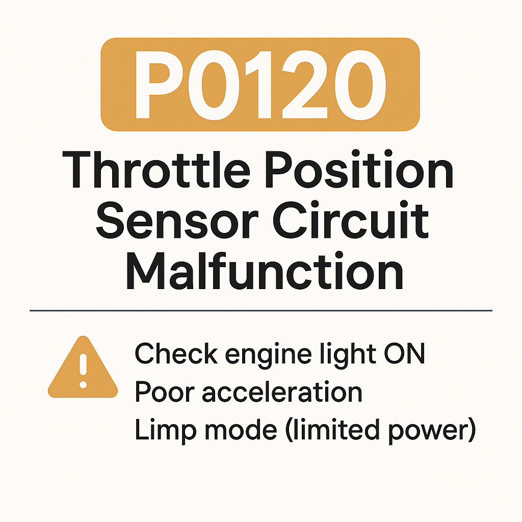 P0120 – Throttle Position Sensor (TPS) Circuit Malfunction: Causes, Symptoms & Fix