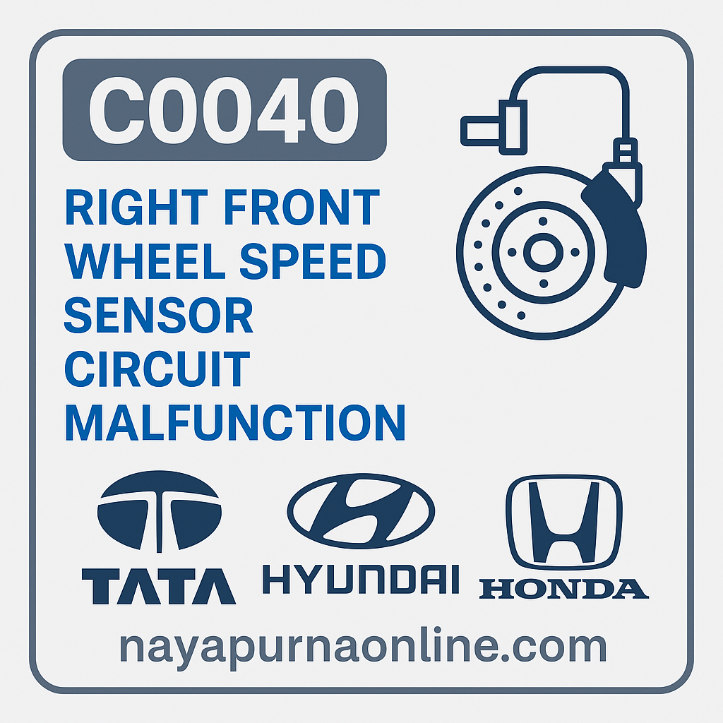 C0040 – Right Front Wheel Speed Sensor Circuit Malfunction: Causes, Symptoms & Fixes