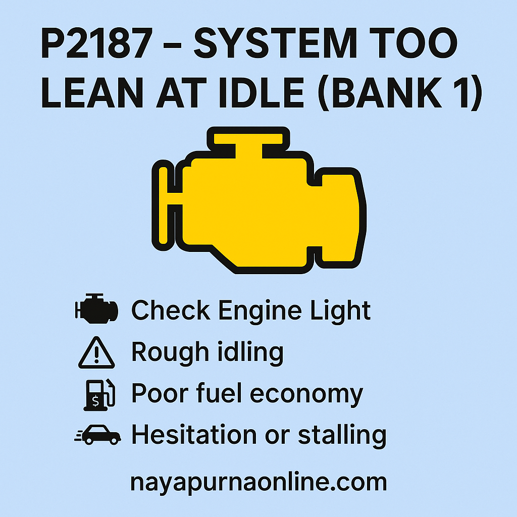 P2187 – System Too Lean at Idle (Bank 1): Causes & Fixes