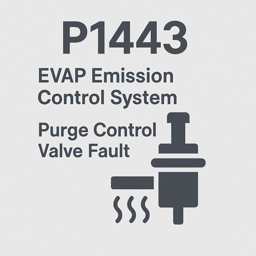 P1443 – EVAP Purge Control Valve Fault: Symptoms & Fix Guide