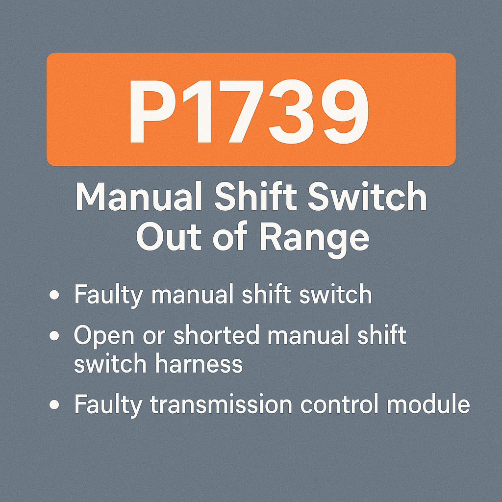 P1739 – Fuel Pressure Regulator 2 Performance Issue: Causes, Fixes & Spare Parts